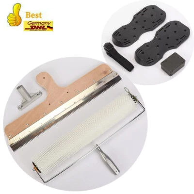 3-tlg Handstachelwalze Bodenbeschichtung Nagelschuhe Flächenrakel KUBALA  Neu - Bild 1 von 4