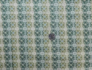 M47 Grün Salbei Oliv Medaillon Geometrisch Baumwollstoff JoAnn Exklusiv 1 Yard - Bild 1 von 1