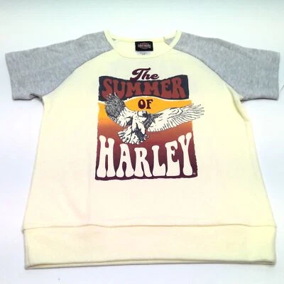 NUEVA Camisa Niñas Harley-Davidson Crema/Gris "Verano de Harley" Talla 7/8 1041257 Foto 1 de 4