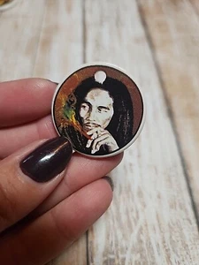 Bob Marley Keramik Anhänger, 30 mm, 2 mm Loch, 1 Stück, Großlochperle, Peruanische Perle - Bild 1 von 5