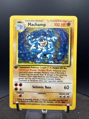Machamp 8/102 1st Edition Holo  Base Set Pokemon Card - Image 1 of 4