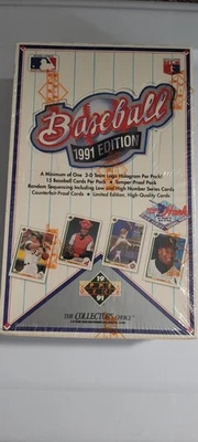 Бейсбольные карточки Upper Deck 1991 ИЗДАНИЕ ВЫБОР КОЛЛЕКЦИОНЕРОВ 36 упаковок ЗАПЕЧАТАННАЯ КОРОБКА  - Изображение 1 из 3
