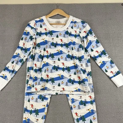 Hannah Anderson Pajama Set Women Sz Med Organic Soft Cozy 2 Piece Holiday Print - Image 1 of 4