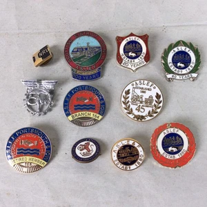 11x ASLEF / NUR Union Emaille Ansteckabzeichen Eisenbahn Gewerkschaft #1 - Bild 1 von 15