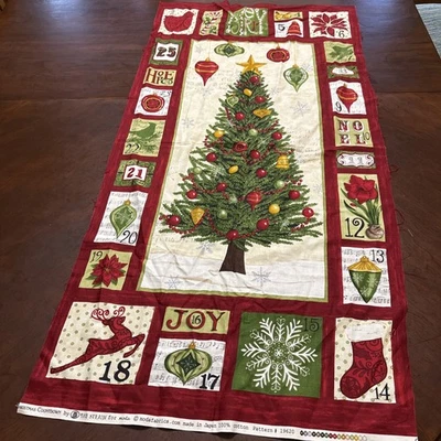 Deb Strain "Christmas Countdown" Quilting/Wallhanging Fabric Panel 100% Cotton - Image 1 of 4