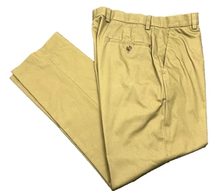 Pantaloni Brooks Brothers Advantage Chino Elasticizzati Clark Fit Flat Front Uomo 38 X 30 - Foto 1 di 9