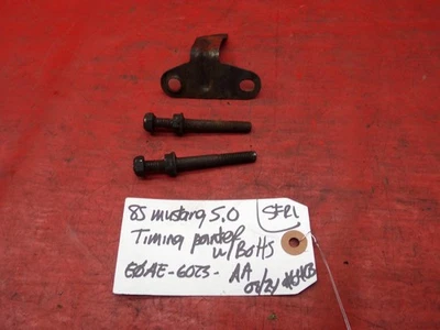 E0AE-6023-AA OEM FORD V8 5.0 302 ENGINE TIMING MARK POINTER BRACKET USED LOOK - Image 1 of 4