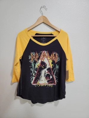 Camiseta Raglán Trunk LTD Def Leppard Hysteria Tour Para Mujer Pequeña Hecha en EE. UU. NUEVA CON ETIQUETAS Foto 1 de 4