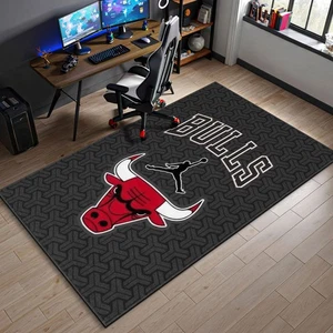 Chicago Bulls Teppich - Jordan Jumpman Gamer Room Teppich NBA Fan Geschenk - Bild 1 von 5