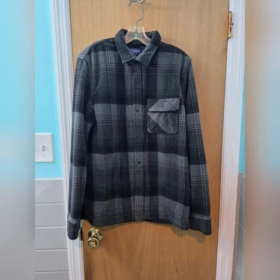 Chaqueta Camisa Arizona Jean Company Negra y Gris Para Hombre M Foto 1 de 3