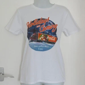 Asos x Coca Cola 6 8 Licensed Holidays Are Coming Christmas White TShirt Tee Top - Picture 1 of 4