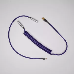Custom Handmade Coiled Straight USB Keyboard Cable - Picture 1 of 10
