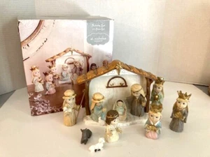 Kohl's "St Nicholas Square" 11 Piece Resin Angels and Nativity Set RN#73277 Box - Picture 1 of 13