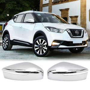For Nissan Kicks 2017-2019 Chrome Rearview Side Wing Mirror Cover Exterior Trim - Picture 1 of 12