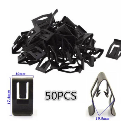 50PCS Metal Fasteners Car Dashboard Console Door Panel Retainer Clips Universal - Image 1 of 2