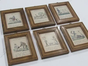 Vintage Prepositions and Conjunctions Framed Art Prints (Lot of 6) - Imagen 1 de 5