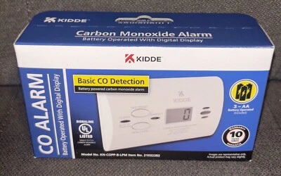 Alarme de monóxido de carbono operado por bateria Kidde com display digital #KN-COPP-B-LPM - Imagem 1 de 4