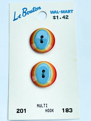 Le Bouton Vintage 90's 2 buttons 3/4" Rainbow Round 2 Hole - Image 1 of 3