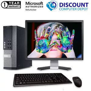 Dell OptiPlex SFF Desktop Computer Core i3 8GB 250GB Windows 10 PC WIFI 17in LCD - Picture 1 of 7