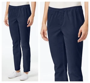 KAREN  SCOTT PETITE  CORDUROY STRAIGHT VELOUR PULL ON PANTS  Sz PP NWT $ 45 - Picture 1 of 2