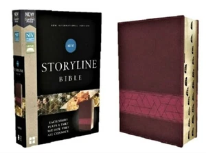 Zondervan NIV Storyline Bible; 2019 Pink Leather Soft Indexed; 11 Point - Imagen 1 de 6