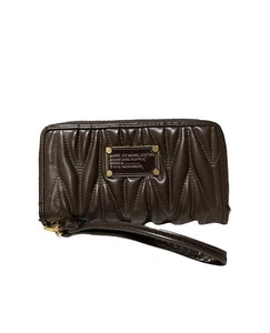 Marc Jacobs Brown Quilted Clutch Wallet Purse (With Defects) - Picture 1 of 6