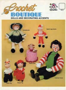 Crochet Boutique Dolls and Decorating Accents Cupie, Clowns, Tissue Doll NOS - Picture 1 of 3