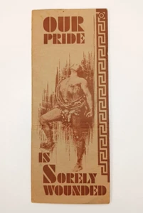 Tarjeta de disculpa de negocios "Nuestro orgullo está gravemente herido" con níquel estadounidense, ¡muy única! - Imagen 1 de 5