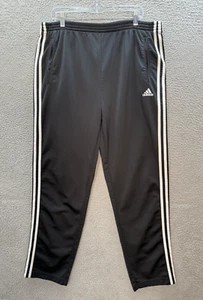 Vintage Adidas Track Pants Adult Large Black White Tear Away Streetwear 90s Y2K - Picture 1 of 10