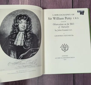 A Bibliography of Sir William Petty - John Graunt - 1971 - Geoffrey Keynes - Imagen 1 de 8