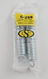 Paquete de 2 resortes de extensión utilitarios Century Spring C-259 13/16 pulgadas x 4 in. - Imagen 1 de 3