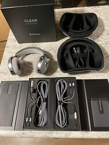 Focal Clear OG Headphones with case, box, and cables