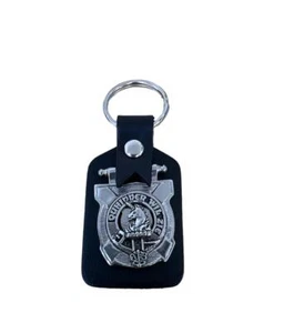 Stewart of Appin Clan Crest Pewter & Leather Keyring Key Fob - Picture 1 of 1