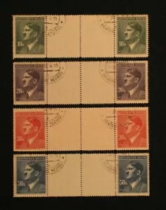 Adolf Hitler Occupation Böhmen & Mähren, BOHEMIA & MORAVIA, 107 ZW-110 ZW used - Picture 1 of 1