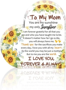 5.9In Gifts for Mom Heart Shaped Acrylic Plaque Mother’S Day Birthday Mom Gifts - Picture 1 of 7