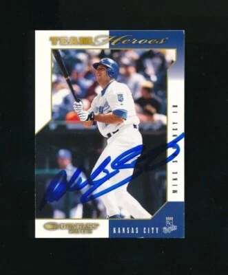 2003 Donruss Team Heroes #233 Mike Sweeney signed auto autograph set break  - Image 1 of 2