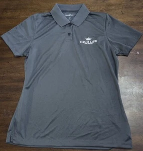 NEW High Life Farms Cannabis Dispensary Women's Embroidered Golf Polo SM Gray - Picture 1 of 3