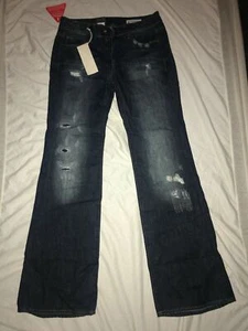 Ladies Jeans W26 GStar Raw 3301 Low Boyfriend Flare Distressed Denim  W26 L32 - Picture 1 of 5