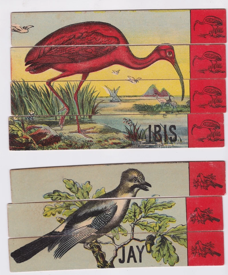 Vintage Sliced Puzzles 2 Bird Puzzles IBIS & Jay - Image 1 of 1