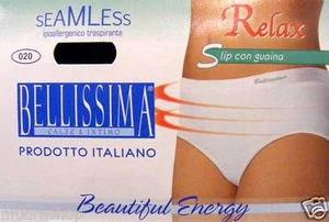 SLIP DONNA CON GUAINA BELLISSIMA RELAX BIANCO NERO NATURALE TG S/M M/L -020 - Picture 1 of 1