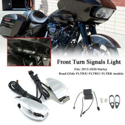 Front LED Turn Signals Light For Harley CVO Road Glide Custom FLTRXSE 2018-2021 — 第 1/4 张图片
