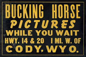 BUCKING HORSE BILDER WERBUNG BLECHSCHILD - Bild 1 von 1