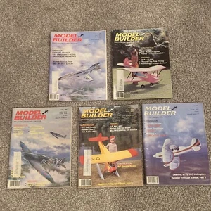 LOT of 5 - Vintage Model Builder Airplane Aviation RC Magazine Modeler 1986 - Picture 1 of 7