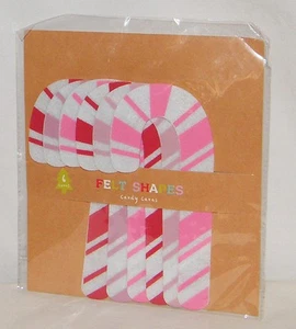 New 6 Count . Felt Shapes Candy Canes . For Christmas Holiday Craft Projects - Picture 1 of 2