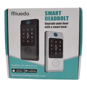 Miuedo ET8 Intelligent Lock Silver Fingerprint Smart Deadbolt Doorlock Touch - Picture 1 of 9