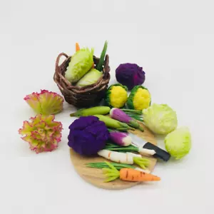 22 pieces Miniature clay Vegetable, Dollhouse Kitchen Accessories 1:12 scale - Picture 1 of 4