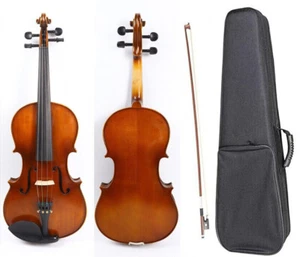 4 corde viola 16 pollici accessori in legno di acero ebano con custodia viola e fiocco viola - Foto 1 di 9