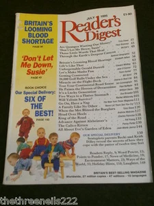 READERS DIGEST - BRITAIN'S LOOMING BLOOD SHORTAGE - JULY 1995 - Picture 1 of 1