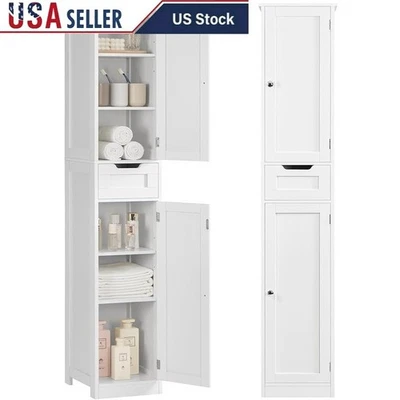 Adjustable Storage Cabinet Small Spaces Multi-Functional Organizer W/ Shelves US - Image 1 of 4