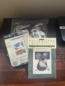 Floss Thread Lot Over 75 Skeins and 2 Cross Stitch Kits - New - Picture 1 of 11